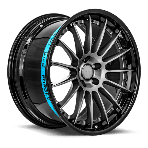 Sentali Barrel Forged SB2 Gloss Black Lip / Matte Gunmetal Centre 19X9.5 5x120 +38 72.6HB