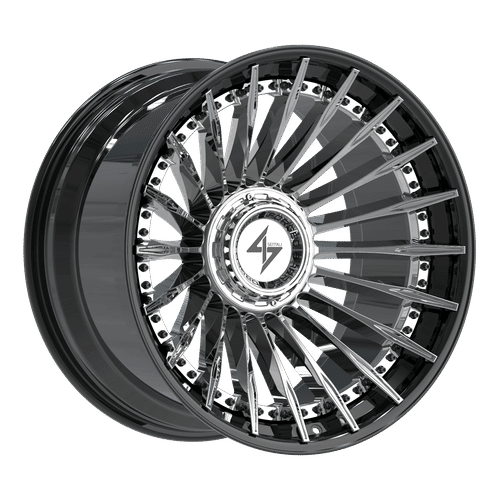 SENTALI BFX BFX1 Gloss Black Lip / Chrome Centre 22X10 6x135/6x139.7 +-24 106.1HB