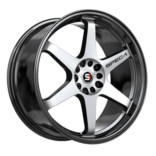 SPEC-1 RACING SPT-33BM Gloss Black Machined 18X8.5 5x100/5x114.3 +38 73.1HB