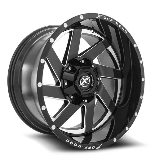 XF OFFROAD XF-205 Gloss Black Milled 20X9 6x135/6x139.7 +12 106.4HB