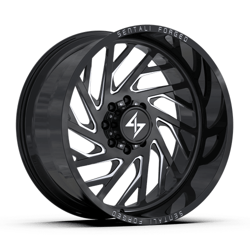 Sentali Forged SF7BM Gloss Black Milled 24X14 5x139.7 +-76 77.8HB