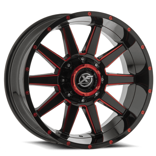 XF OFFROAD XF-219 Black Milled Red 20X10 6x135/6x139.7 +-12 106.4HB