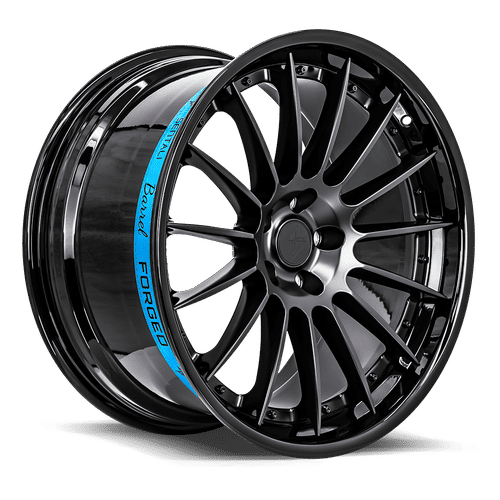 Sentali Barrel Forged SB2 Gloss Black Lip / Matte Black Centre 22X10.5 5x127 +28 71.6HB