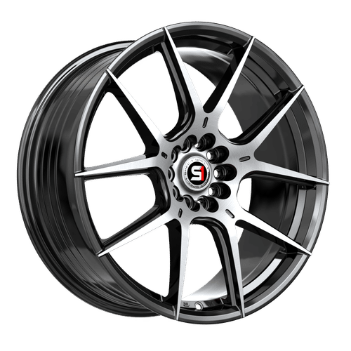 SPEC-1 RACING SP-71BM Gloss Black Machined 18X8 5x110/5x114.3 +38 73.1HB