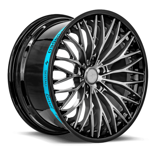 Sentali Barrel Forged SB1 Gloss Black Lip / Matte Gunmetal Centre 19X8.5 5x114.3 +35 73.1HB