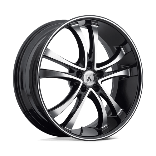 Asanti ABL-6 MACHINED FACE W/ BLACK LIP 5X112 22X10 +38 74.1HB
