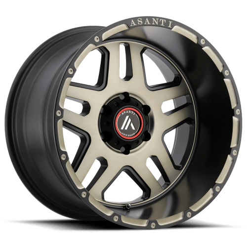 Asanti Off Road AB809 ENFORCER MATTE BLACK MACHINED W/ TINTED CLEAR 6X120 17X8.5 +25 66.9HB