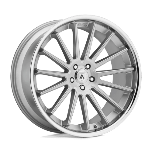 Asanti ABL-24 BETA BRUSHED SILVER W/ CHROME LIP 5X112 20X10.5 +38 72.56HB