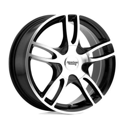 American Racing AR919 ESTRELLA 2 GLOSS BLACK MACHINED 5X4.25/4.5 17X7.5 +45 72.56HB