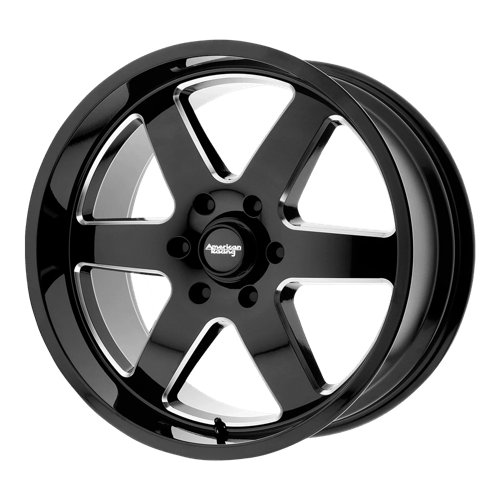 American Racing AR926 PATROL GLOSS BLACK MILLED 8X6.5 18X9 +12 130.81HB