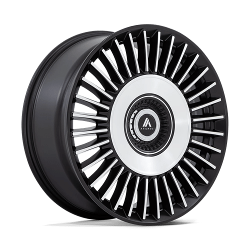 Asanti AB040 TIARA SATIN BLACK BRIGHT MACH FACE 5X115/120 22X9 +15 74.1HB