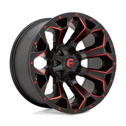Fuel OffRoad D787 ASSAULT MATTE BLACK RED MILLED 5x114.3/5.0 18X9 +1 78.1HB