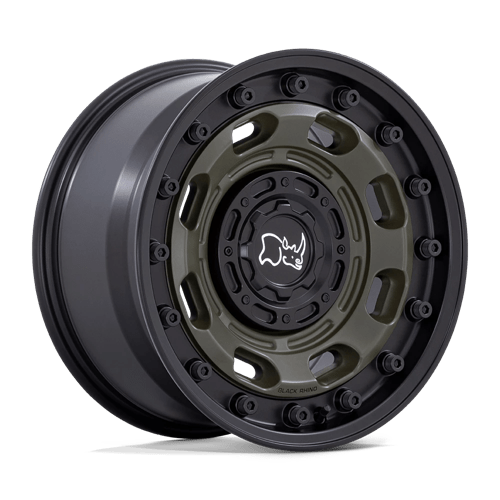 Black Rhino ATLAS OLIVE DRAB GREEN W/ BLACK LIP 6X135/5.5 17X8.5 -10 106.1HB