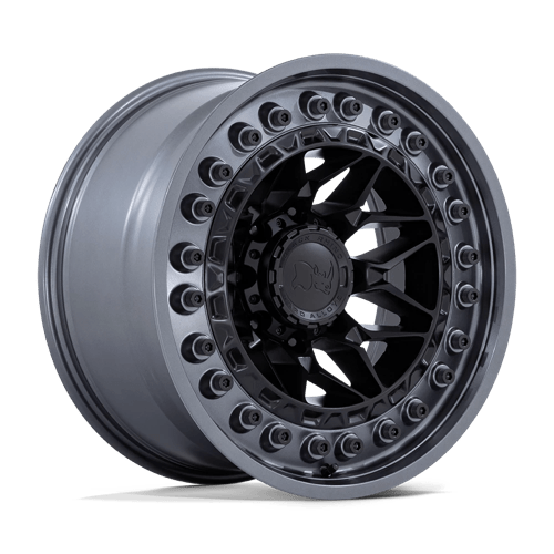 Black Rhino ALPHA MATTE BLACK W/ GUNMETAL LIP 6X135 17X9 -12 87.1HB