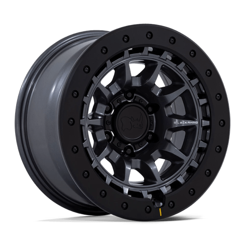 Black Rhino BR016 TUSK MATTE GUNMETAL W/ BLACK ROCK GUARD 6X5.5 17X8.5 -10 106.1HB
