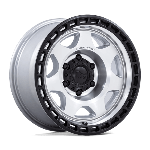 Black Rhino BR018 VOYAGER SILVER MACHINED W/ M-BLACK LIP 6X120 17X8.5 -10 66.9HB