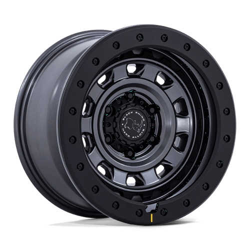 Black Rhino BR023 XPLORER MATTE GUNMETAL W/ BLACK ROCK GUARD 5X5.0 17X9 +12 71.5HB