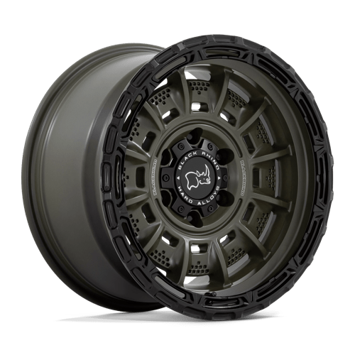 Black Rhino LEGION OLIVE DRAB GREEN W/ BLACK LIP 5X5.0 17X9 -12 71.5HB