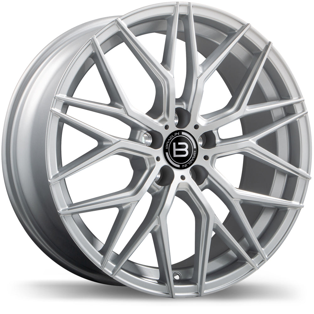 Braelin BR10 Gloss Silver 5x108 18x8.0 +45 57.1HB