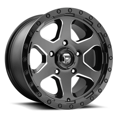 Fuel OffRoad D590 RIPPER GLOSS BLACK MILLED 5X5.0 17X9 -12 78.1HB