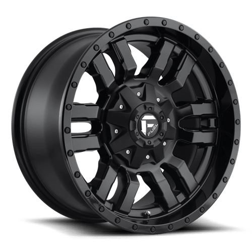 Fuel OffRoad D596 SLEDGE MATTE BLACK GLOSS BLACK LIP 6X135/5.5 24X12 -44 106.1HB