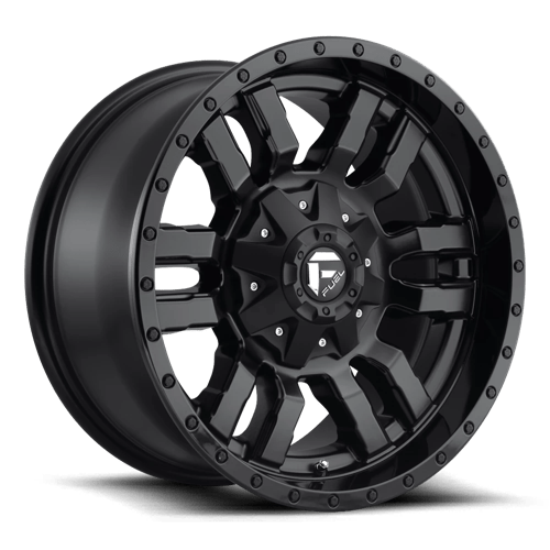 Fuel OffRoad D596 SLEDGE MATTE BLACK GLOSS BLACK LIP 6X135/5.5 18X9 +19 106.1HB