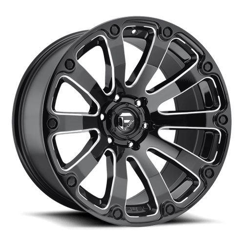 Fuel OffRoad D598 DIESEL GLOSS BLACK MILLED 8X6.5 20X12 -44 125.1HB