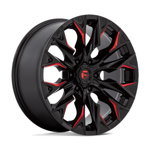 Fuel OffRoad D823 FLAME GLOSS BLACK MILLED W/ CANDY RED 6X135 20X9 +20 87.1HB