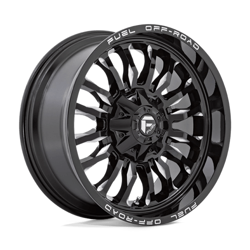 Fuel OffRoad D795 ARC GLOSS BLACK MILLED 8X180 20X10 -18 124.2HB