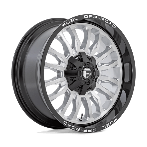 Fuel OffRoad D798 ARC SILVER BRUSHED FACE W/ MILLED BLACK LIP 6X135/5.5 22X12 -44 106.1HB