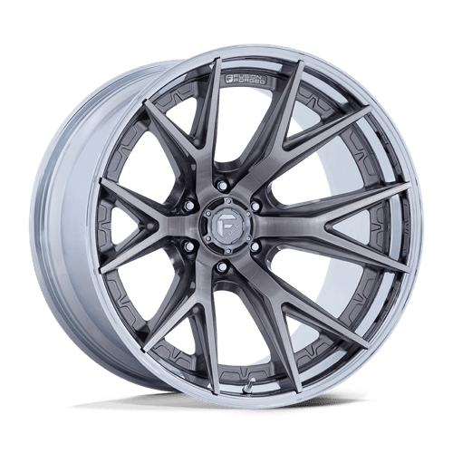Fuel OffRoad FC402 CATALYST PLATINUM W/ CHROME LIP 6X5.5 24X12 -44 106.1HB