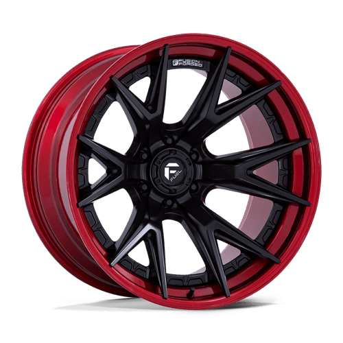 Fuel OffRoad FC402 CATALYST MATTE BLACK W/ CANDY RED LIP 6X5.5 20X10 -18 106.1HB
