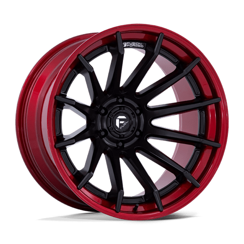 Fuel OffRoad FC403 BURN MATTE BLACK W/ CANDY RED LIP 6X5.5 20X9 +1 106.1HB