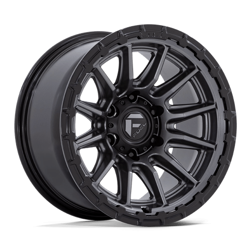 Fuel OffRoad FC866 PISTON MATTE GUNMETAL W/ GLOSS BLACK LIP 5X5.0 20X9 +1 71.5HB