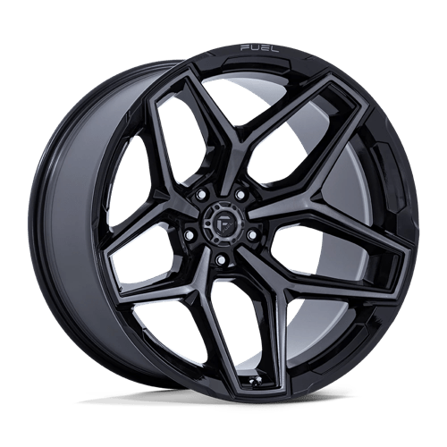 Fuel OffRoad FLUX GLOSS BLACK BRUSH FC GRAY DDT 5X5.0 17X9 -12 71.5HB