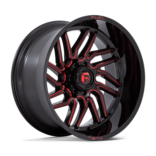 Fuel OffRoad D808 HURRICANE GLOSS BLACK MILLED RED TINT 8X170 24X12 -44 125.1HB