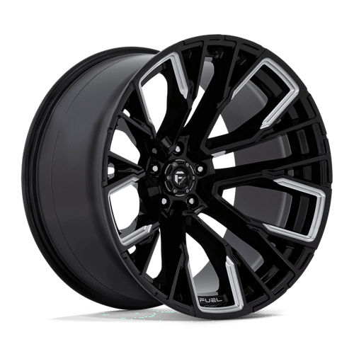 Fuel OffRoad D849 REBAR GLOSS BLACK MILLED 5X5.0 22X12 -44 71.5HB