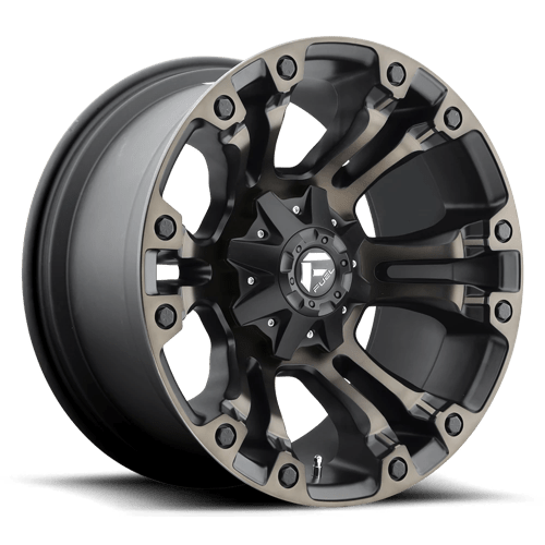 Fuel OffRoad D569 VAPOR MATTE BLACK DOUBLE DARK TINT 5X5.5/150 17X9 +1 110.1HB