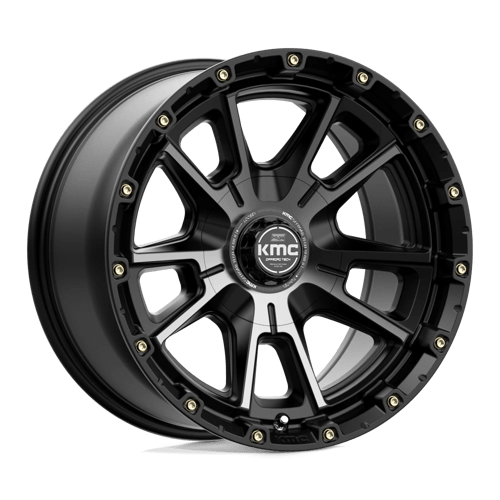 KMC KM100 SYNC SATIN BLACK W/ GRAY TINT 6X135/5.5 17X9 -12 106.1HB