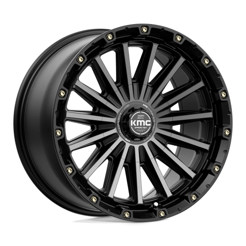 KMC KM102 SIGNAL SATIN BLACK W/ GRAY TINT 6X135/5.5 17X9 +18 106.1HB
