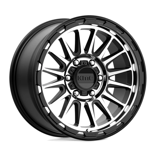 KMC KM542 IMPACT SATIN BLACK MACHINED 6X4.5 18X9 +18 66.06HB