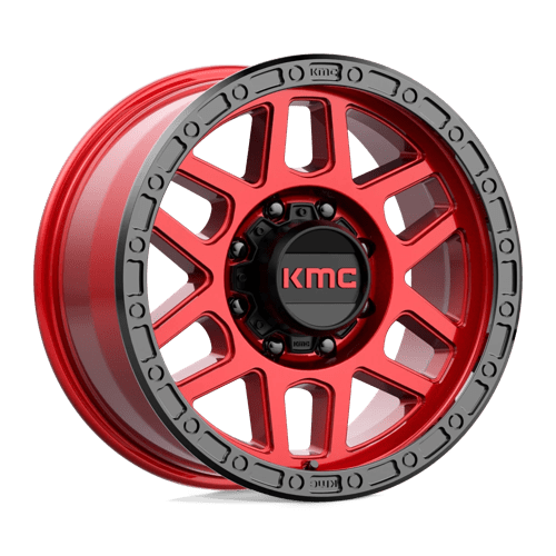 KMC KM544 MESA CANDY RED W/ BLACK LIP 8X180 18X9 +18 124.2HB