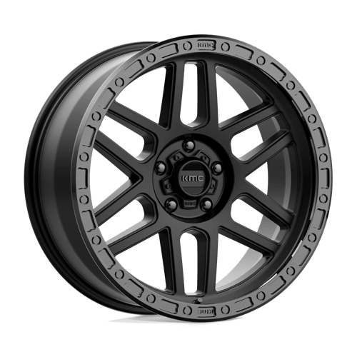 KMC KM544 MESA SATIN BLACK W/ GLOSS BLACK LIP 5X5.0 20X9 +0 71.5HB