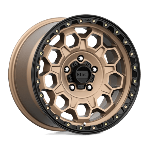 KMC KM545 TREK MATTE BRONZE W/ BLACK LIP 5X5.0 17X9 +18 71.5HB