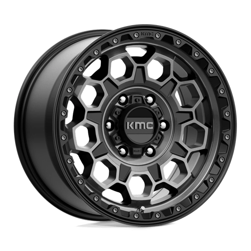 KMC KM545 TREK SATIN BLACK W/ GRAY TINT 6X135 17X9 +18 87.1HB