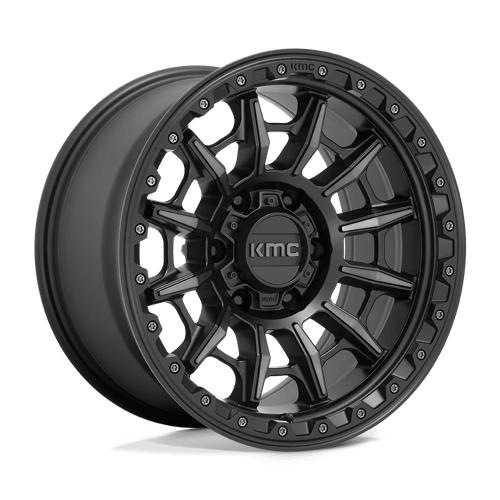 KMC KM547 CARNAGE SATIN BLACK W/ GRAY TINT 6X5.5 17X9 -12 106.1HB