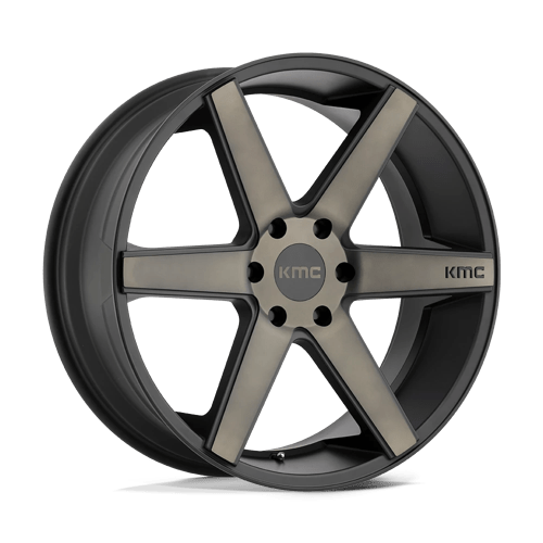 KMC KM704 DISTRICT TRUCK MATTE BLACK W/ DARK TINT 6X135 20X8.5 +38 87.1HB