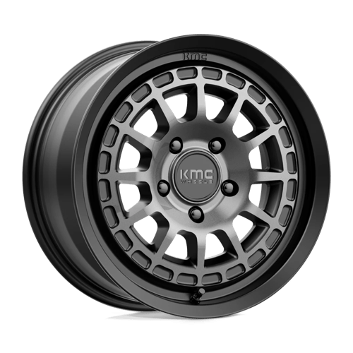 KMC KM719 CANYON SATIN BLACK W/ GRAY TINT 5x114.3 17X8 +35 72.56HB
