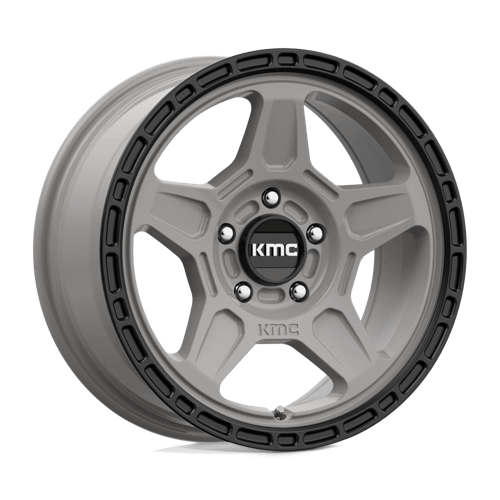 KMC KM721 ALPINE SATIN GRAY W/ BLACK LIP 5x114.3 16X7 +15 72.56HB