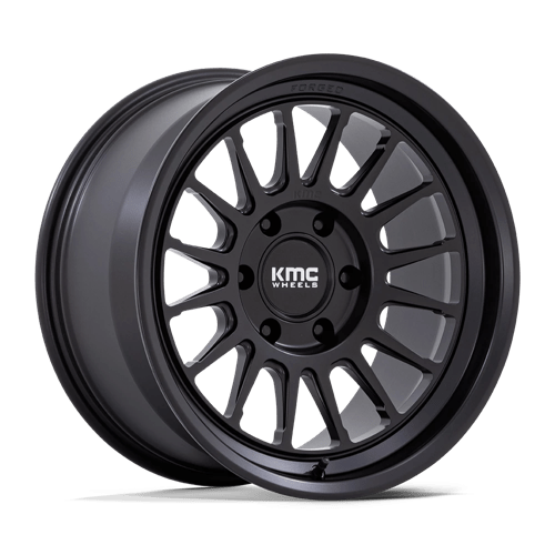 KMC KM447 IMPACT FORGED MONOBLOCK SATIN BLACK 6X135 18X9 -12 87.1HB